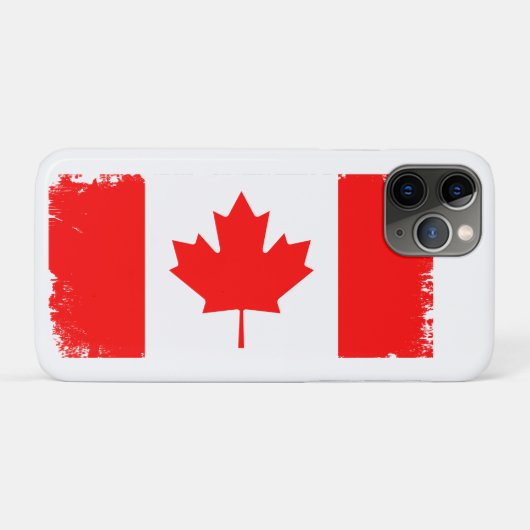 Coques Case-Mate iPhone Drapeau du Canada en détresse (Dos (Horizontal))