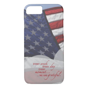 Coque Case-Mate Pour iPhone Drapeau du coeur patriotique, appréciation militai