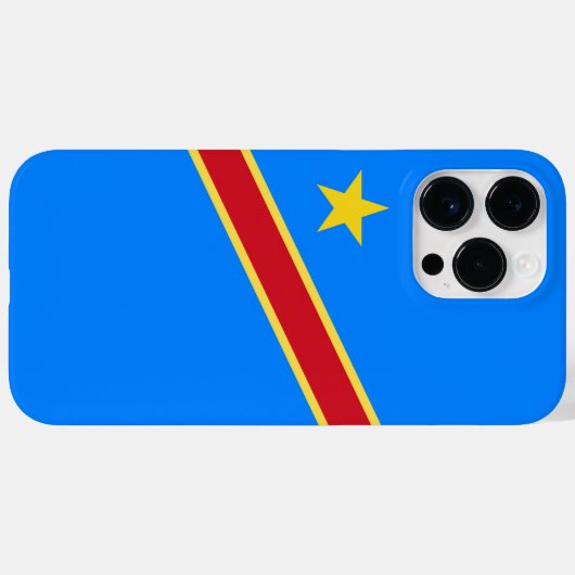 Coques Case-Mate iPhone Drapeau du Congo (Verso (horizontal))