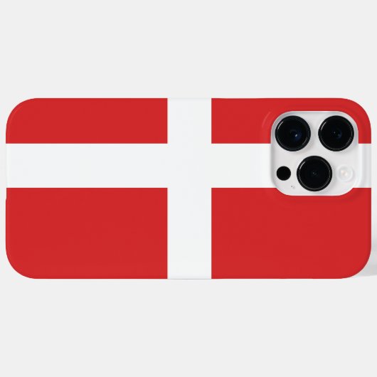 Coques Case-Mate iPhone Drapeau du Danemark (Verso (horizontal))