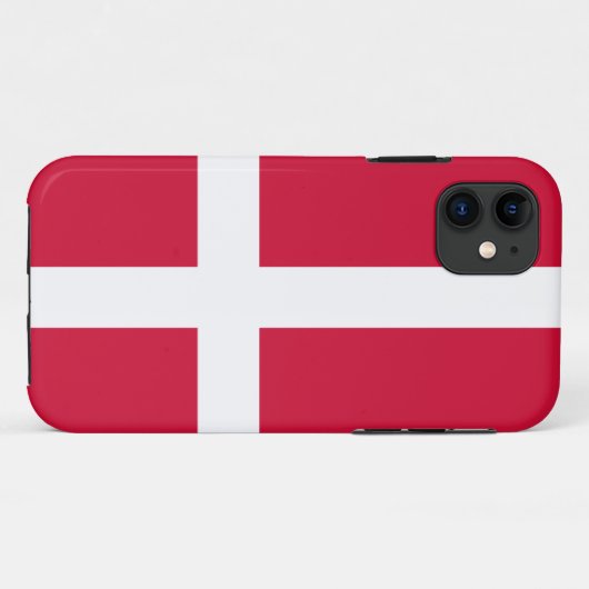 Coques Case-Mate iPhone Drapeau du Danemark (Dos (Horizontal))