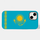 Coques Case-Mate iPhone Drapeau du Kazakhstan (Verso (horizontal))