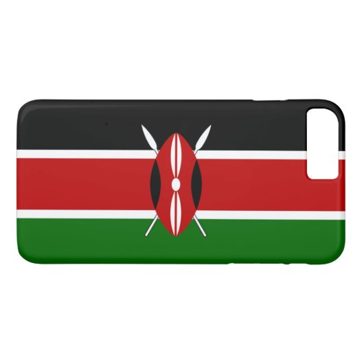 Coques Case-Mate iPhone Drapeau du Kenya (Dos (Horizontal))