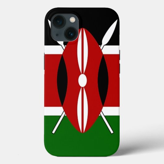 Coques Case-Mate iPhone Drapeau du Kenya Coque-Mate Apple patriotique Appl (Verso)