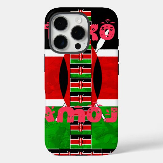 Coques Case-Mate iPhone Drapeau du Kenya : Tuko Pamoja - Design d'art de l (Verso)