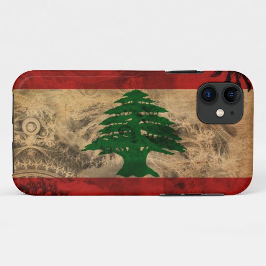 Coques Case-Mate iPhone Drapeau du Liban (Dos (Horizontal))