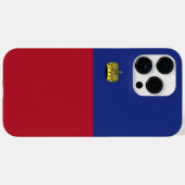 Coques Case-Mate iPhone Drapeau du Liechtenstein (Verso (horizontal))