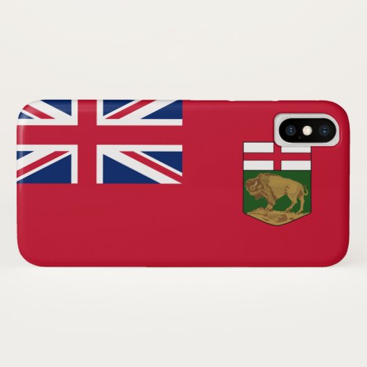 Coques Case-Mate iPhone Drapeau du Manitoba (Dos (Horizontal))
