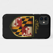 Coques Case-Mate iPhone Drapeau du Maryland (Dos (Horizontal))