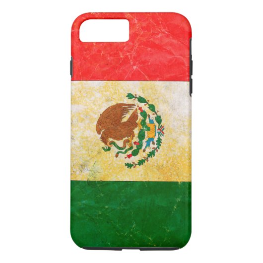 Coques Case-Mate iPhone Drapeau du Mexique à Grunge (Dos)