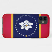 Coques Case-Mate iPhone Drapeau du Mississippi (2020) (Dos (Horizontal))