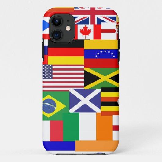 Coques Case-Mate iPhone Drapeau du monde collage (Dos)