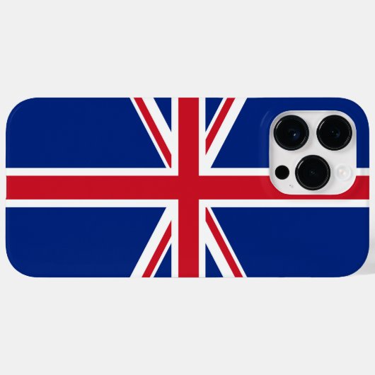 Coques Case-Mate iPhone Drapeau du Royaume-Uni (Verso (horizontal))