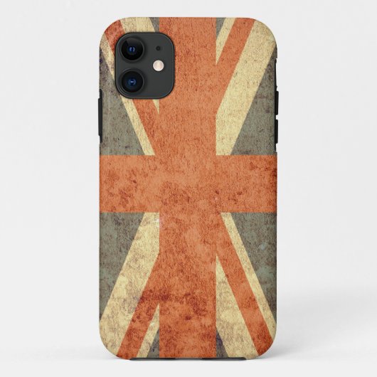 Coques Case-Mate iPhone Drapeau du Royaume-Uni - Grunge (Dos)