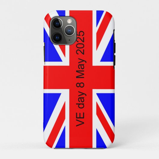 Coques Case-Mate iPhone Drapeau du Royaume-Uni VE jour 2025 (Dos)