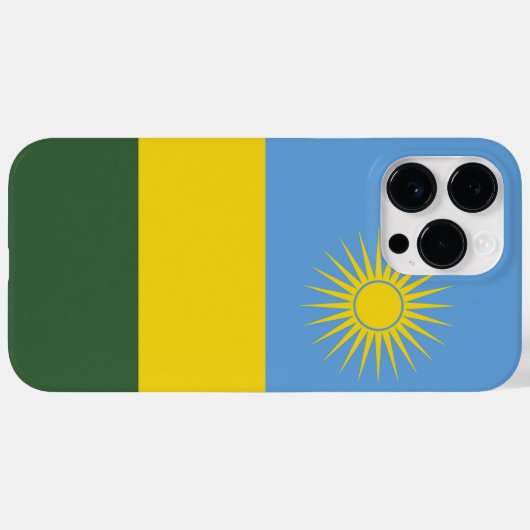 Coques Case-Mate iPhone Drapeau du Rwanda (Verso (horizontal))