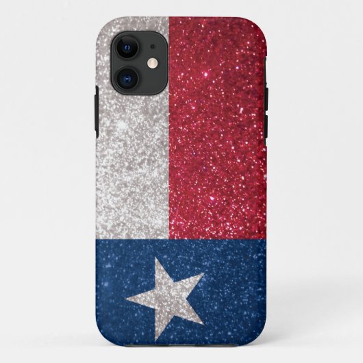 Coques Case-Mate iPhone Drapeau du Texas de parties scintillantes de Faux (Dos)