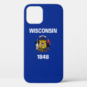 Coques Case-Mate iPhone Drapeau du Wisconsin (Verso)