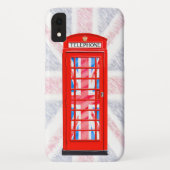 Coques Case-Mate iPhone Drapeau d'Union Jack et caisse rouge de XR (Dos)