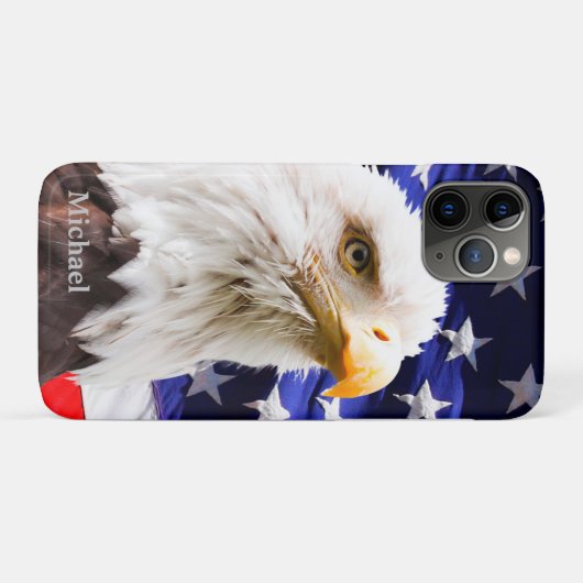 Coques Case-Mate iPhone Drapeau Eagle des Etats-Unis (Dos (Horizontal))