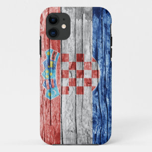 Case-Mate iPhone Case Drapeau en bois de Croatie