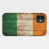 Coques Case-Mate iPhone Drapeau en bois de l'Irlande (Dos (Horizontal))
