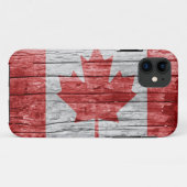 Coques Case-Mate iPhone Drapeau en bois du Canada (Dos (Horizontal))