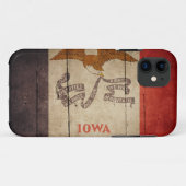 Coques Case-Mate iPhone Drapeau en bois rocailleux de l'Iowa (Dos (Horizontal))
