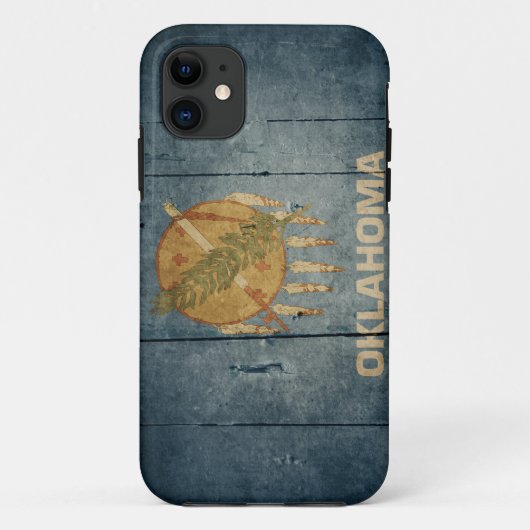 Coques Case-Mate iPhone Drapeau en bois rocailleux de l'Oklahoma (Dos)