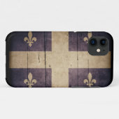 Coques Case-Mate iPhone Drapeau en bois rocailleux du Québec (Dos (Horizontal))