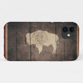 Coques Case-Mate iPhone Drapeau en bois rocailleux du Wyoming (Dos (Horizontal))