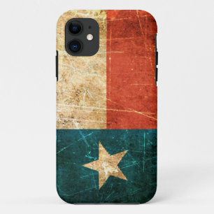 Coque iPhone 11 Drapeau éraillé et porté du Texas