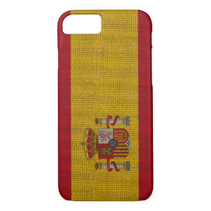 Coque iPhone 8/7 Drapeau espagnol tendance cool burlap