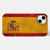 Coques Case-Mate iPhone Drapeau espagnol Vintage Grunge (Verso (horizontal))