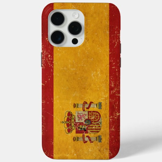 Coques Case-Mate iPhone Drapeau espagnol vintage grunge (Verso)