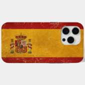 Coques Case-Mate iPhone Drapeau espagnol vintage grunge (Verso (horizontal))