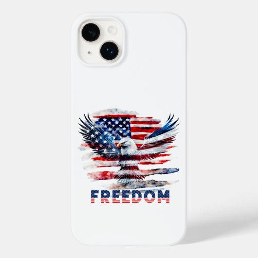 Coques Case-Mate iPhone Drapeau et aigle des Etats-Unis.Liberté. (Verso)