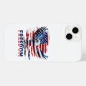 Coques Case-Mate iPhone Drapeau et aigle des Etats-Unis.Liberté. (Verso (horizontal))