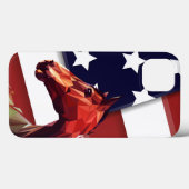 Coques Case-Mate iPhone Drapeau et cheval patriotique américain (Verso (horizontal))
