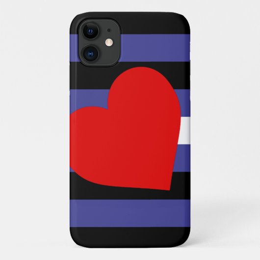Coques Case-Mate iPhone Drapeau et cœur de fierté en cuir (Dos)