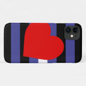 Coques Case-Mate iPhone Drapeau et cœur de fierté en cuir (Dos (Horizontal))