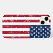 Coques Case-Mate iPhone Drapeau éteint des USA (Verso (horizontal))