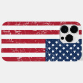 Coques Case-Mate iPhone Drapeau éteint des USA (Verso (horizontal))
