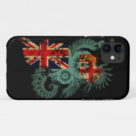 Coques Case-Mate iPhone Drapeau fidjien (Dos (Horizontal))