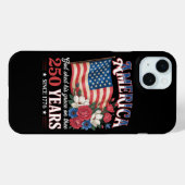 Coques Case-Mate iPhone Drapeau Floral America 250 Ans (Verso (horizontal))