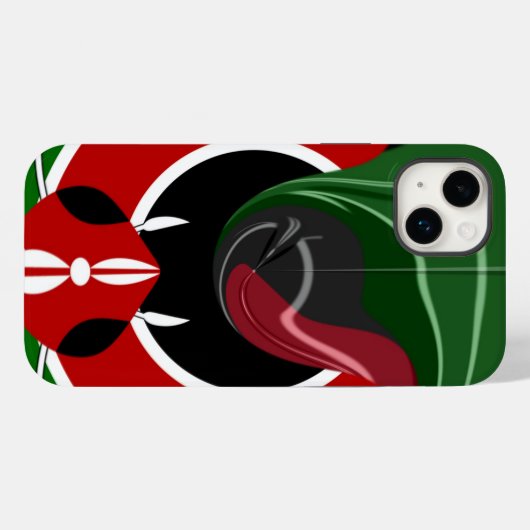 Coques Case-Mate iPhone Drapeau Fluid Kenyan : Un design moderne (Verso (horizontal))