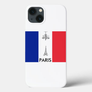 iPhone 13 Case Drapeau français à thème Paris