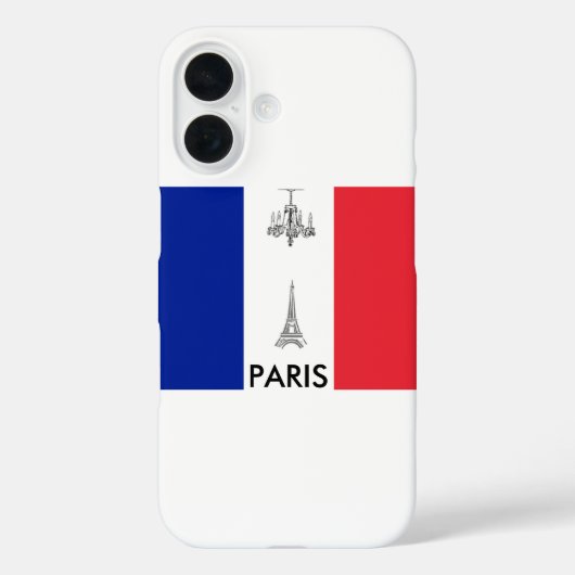 Coques Case-Mate iPhone Drapeau français à thème Paris (Verso)