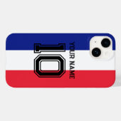 Coques Case-Mate iPhone Drapeau français ventilateur de football Coque-Mat (Verso (horizontal))