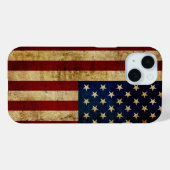 Coques Case-Mate iPhone Drapeau grungé des États-Unis (Verso (horizontal))
